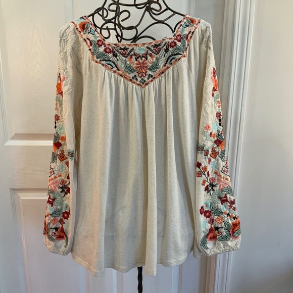 Soft Surroundings Tops - SOFT SURROUNDINGS EMBROIDERED TOP PLUS SIZE 3X